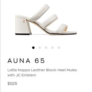 Jimmy Choo Auna 65 Mules in Latte